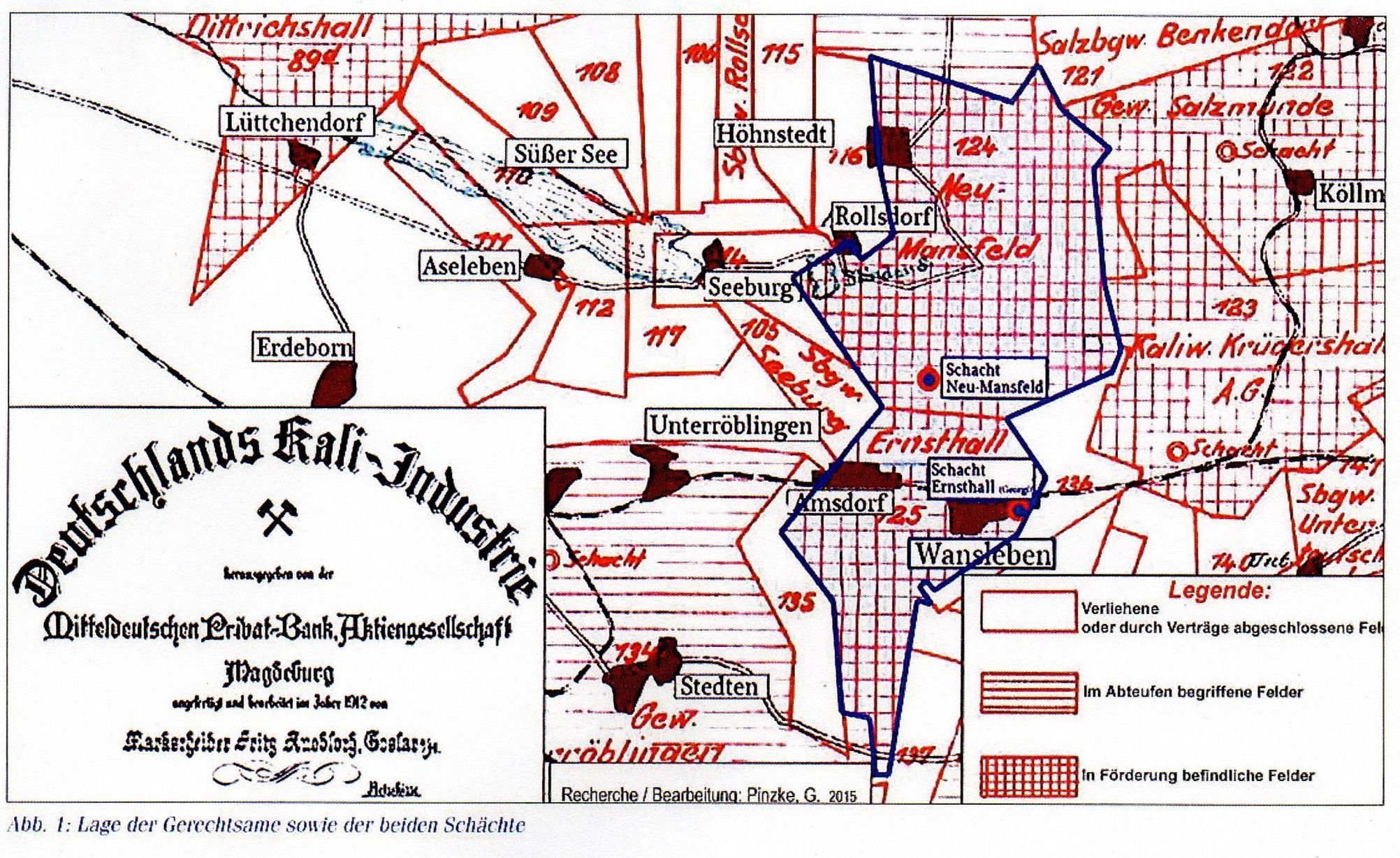 Grubenfelder Ernthall und Neu-Mansfeld